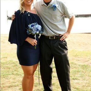 Woman’s small one strap dress.